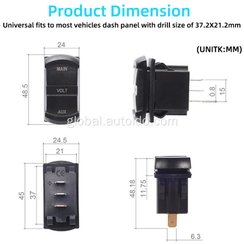 Voltmeter Lcd LED Digital Panel Double Voltmeter Voltage Monitor Manufactory